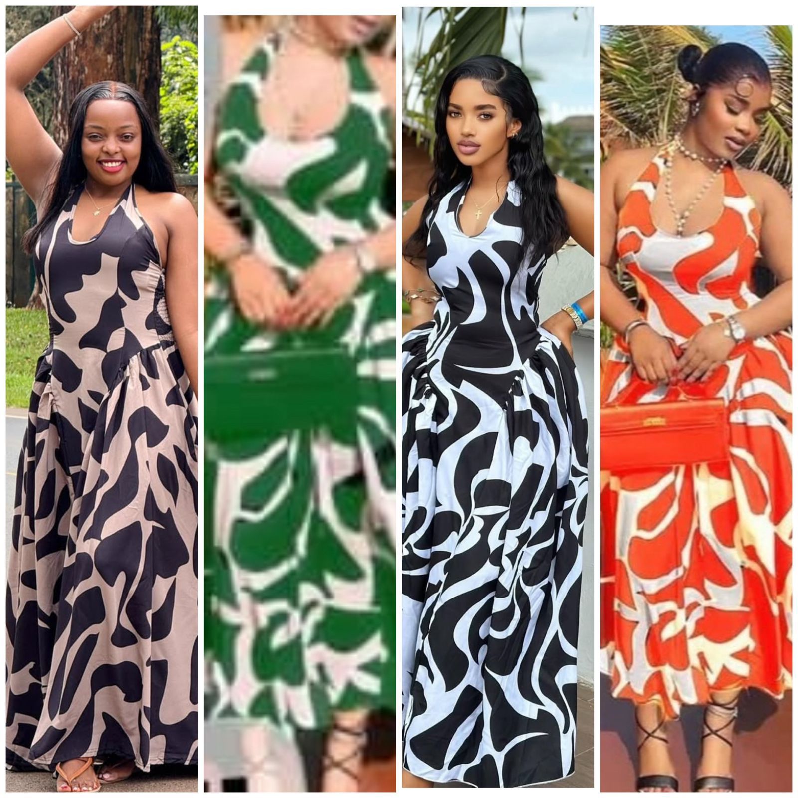 Floral backless dress